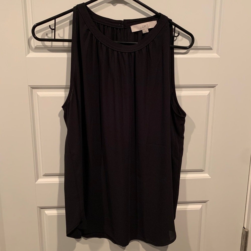LOFT Black sleeveless blouse
